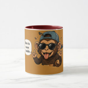 Born to Cause Trouble   Funny Sarcastic Coffee Mug