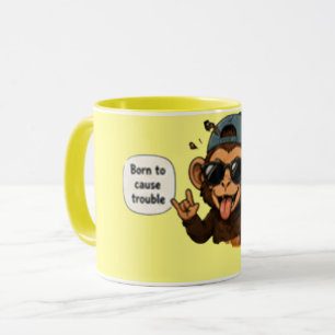 Born to Cause Trouble Funny Sarcastic Coffee Mug