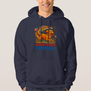 Born to Chase Fireworks Patriotic Golden Retriev Hoodie