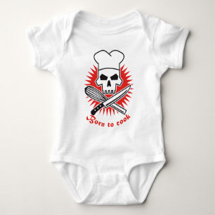 born to cook baby bodysuit