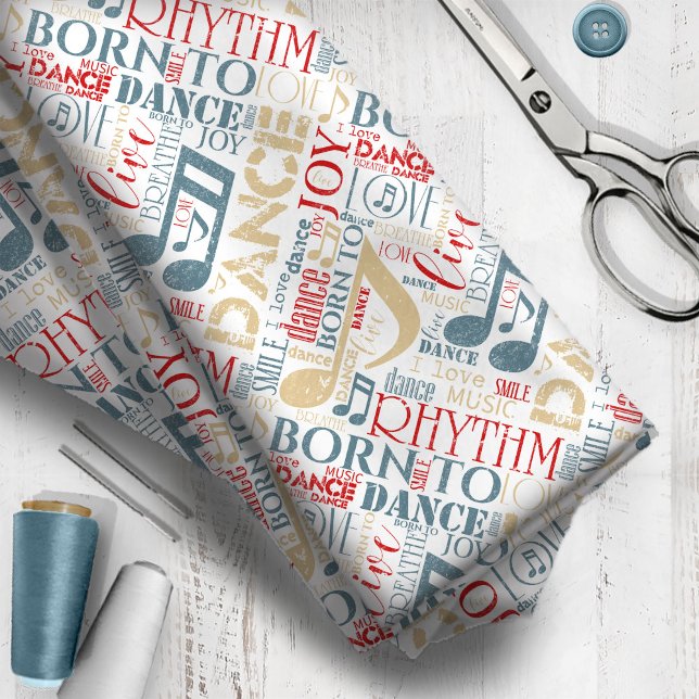 Born to Dance Blue/Red/Gold ID277 Fabric (Creator Uploaded)