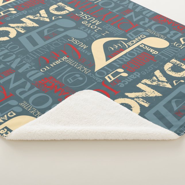 Born to Dance Blue/Red/Gold ID277 Sherpa Blanket (3/4)