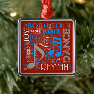 Born to Dance Blue/White/Any Colour ID277 Metal Tree Decoration