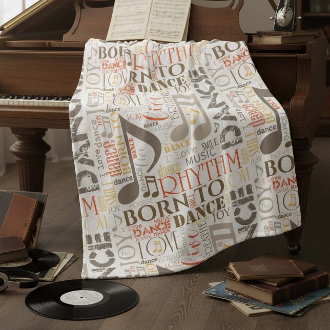 Born to Dance Brown ID277 Fleece Blanket (Creator Uploaded)