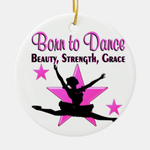 BORN TO DANCE CERAMIC TREE DECORATION