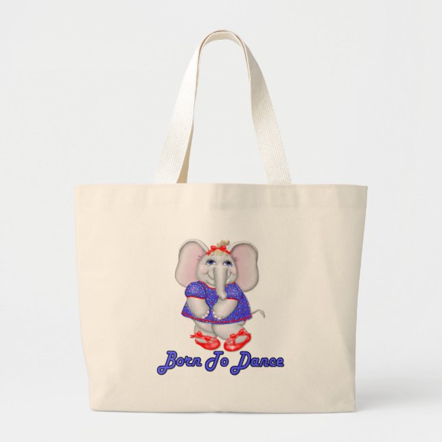 Born to Dance Large Tote Bag (Front)