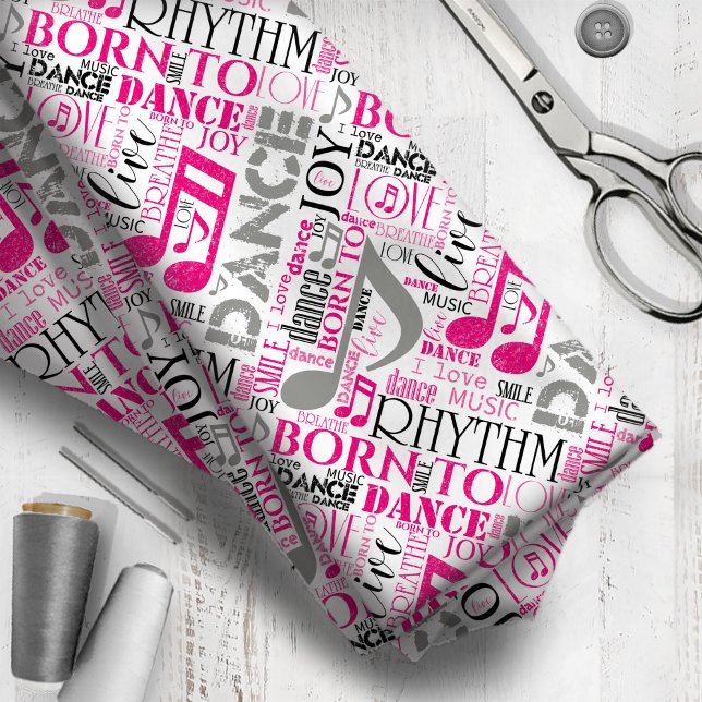 Born to Dance Pink/Black ID277 Fabric (Creator Uploaded)