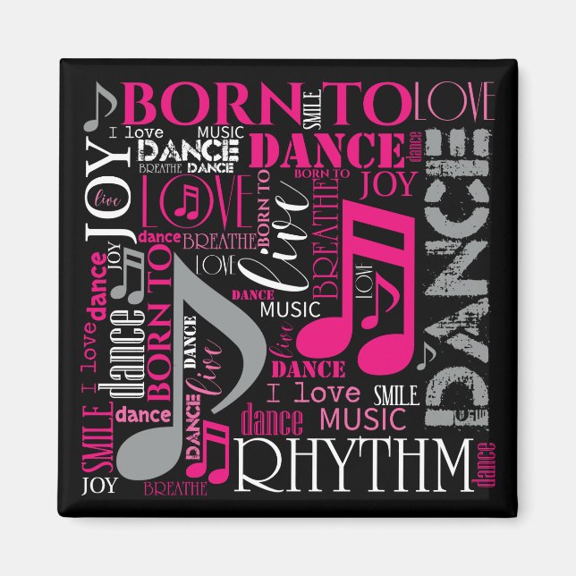 Born to Dance Pink ID277 Magnet (Front)