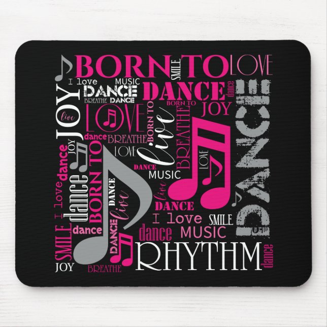 Born to Dance Pink ID277 Mouse Mat (Front)