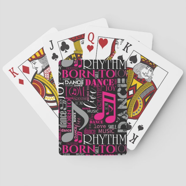 Born to Dance Pink ID277 Playing Cards (Back)