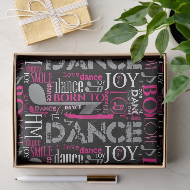 Born to Dance Pink ID277 Tissue Paper (Gift)