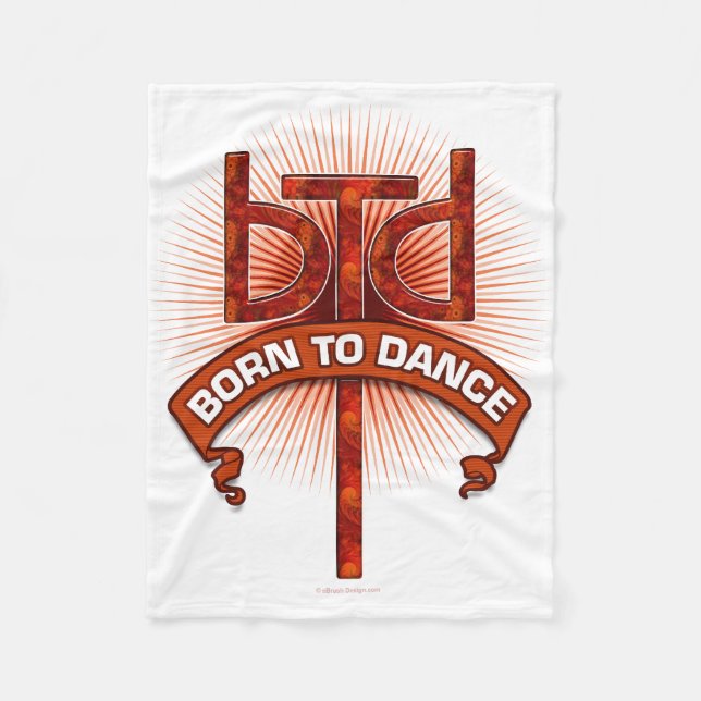 Born To Dance (Redstone) Fleece Blanket (Front)