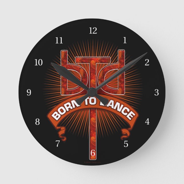 Born To Dance Round Clock (Front)