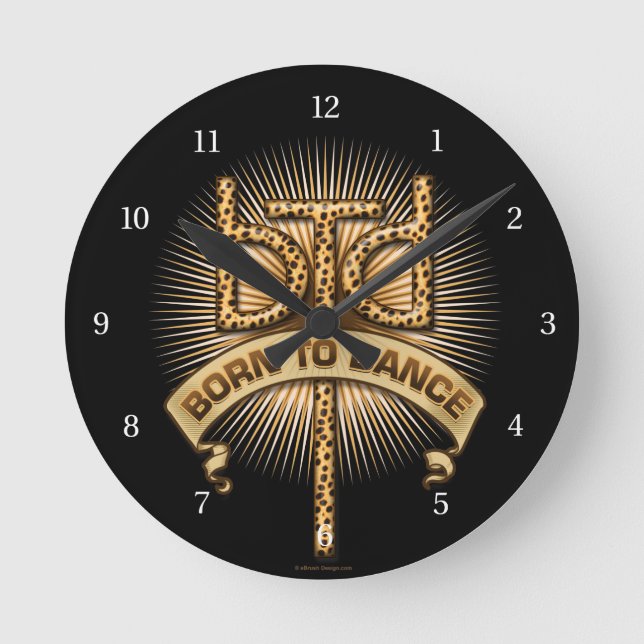 Born To Dance Round Clock (Front)