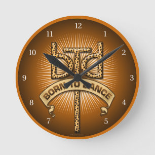 Born To Dance Round Clock