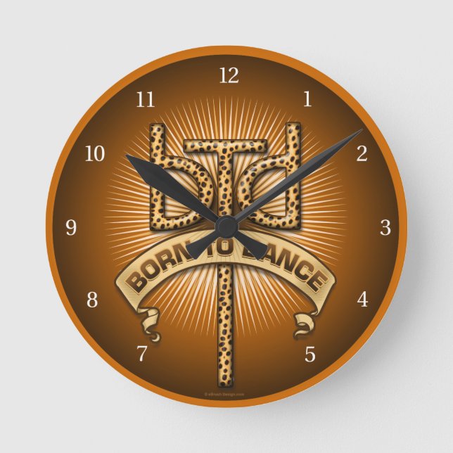 Born To Dance Round Clock (Front)