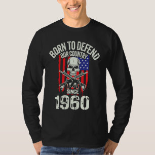 Born to Defend Country Since 1960 Vintage American T-Shirt