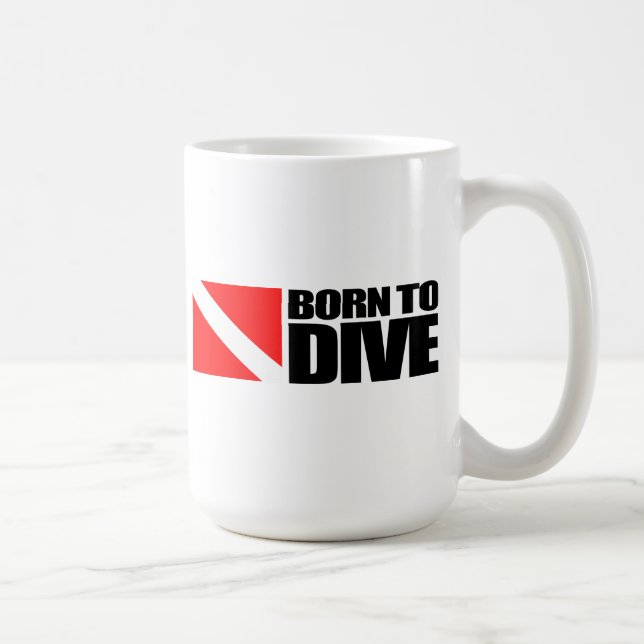 Born To Dive Coffee Mug (Right)