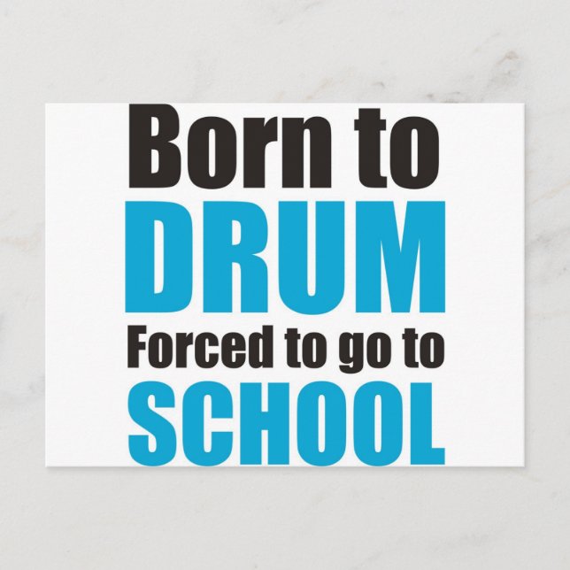 born to drum postcard (Front)