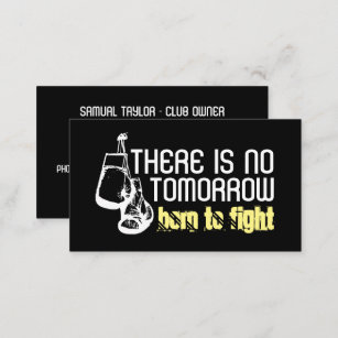 Born To Fight, Boxing Club, Boxing Trainer Business Card