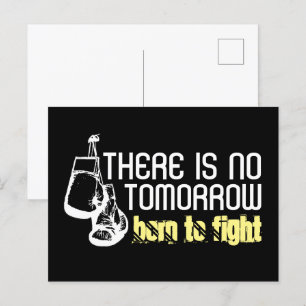 Born To Fight, Boxing Gloves Postcard