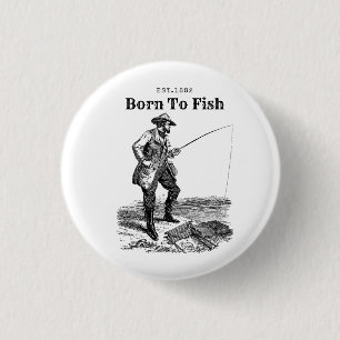Born To Fish 3 Cm Round Badge