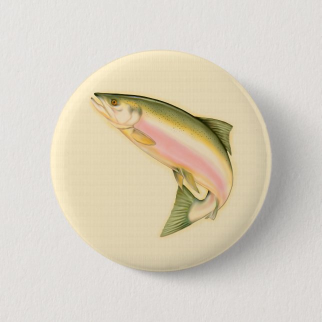 Born to Fish 6 Cm Round Badge (Front)