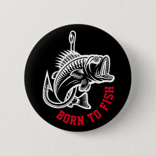 Born To Fish 6 Cm Round Badge