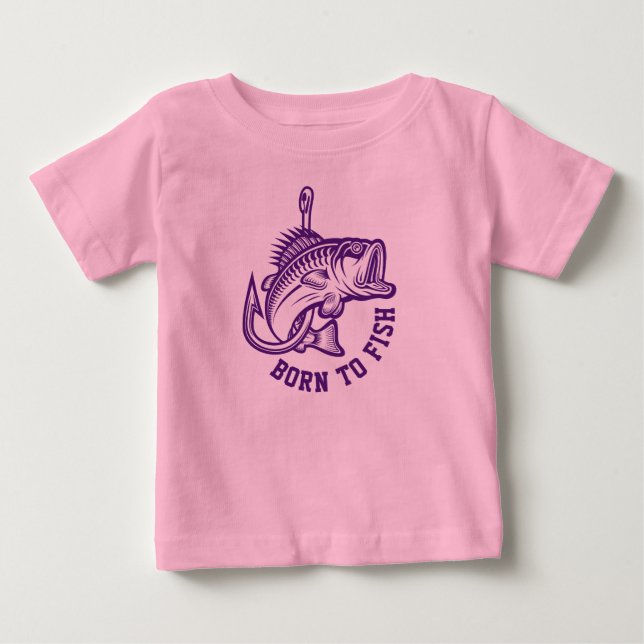 Born To Fish Baby T-Shirt (Front)