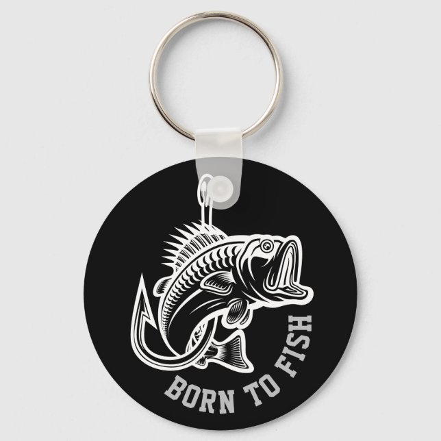 Born To Fish Key Ring (Front)