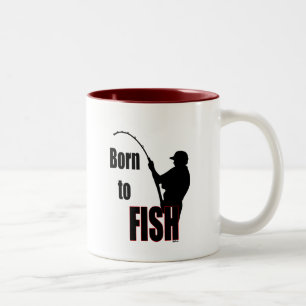 Born to Fish Two-Tone Coffee Mug