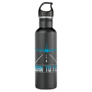 Born To Fly Aviation Pilot Flying Aeroplane Aircra 710 Ml Water Bottle