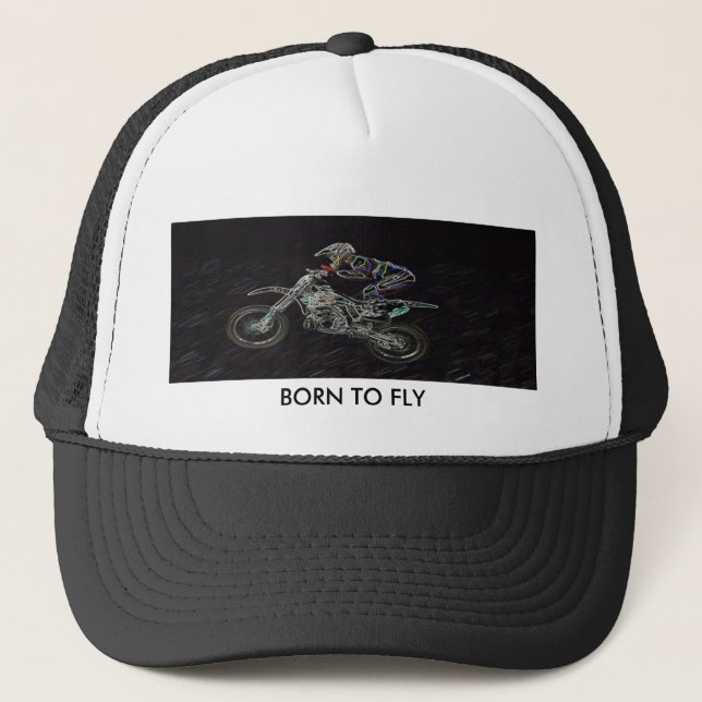 BORN TO FLY TRUCKER HAT (Front)