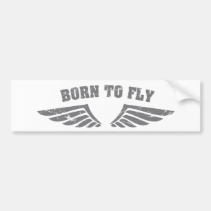 Born To Fly Wings Bumper Sticker