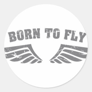 Born To Fly Wings Classic Round Sticker