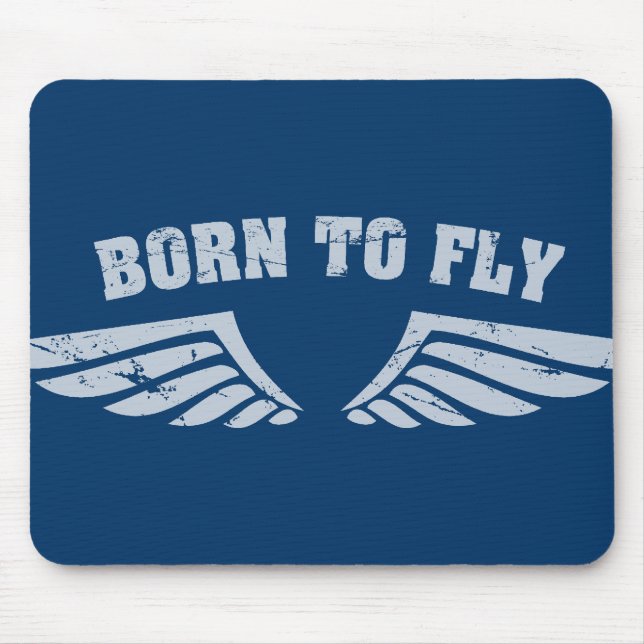 Born To Fly Wings Mouse Mat (Front)