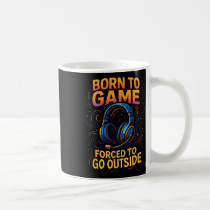 Born To Game - Funny Video Gamer Headset Humour Coffee Mug