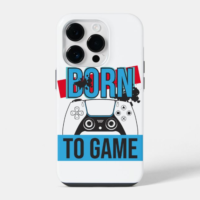 BORN TO GAME WITH MY CONSOLE iPhone CASE (Back)