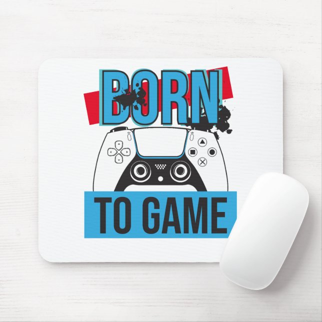 BORN TO GAME WITH MY CONSOLE MOUSE MAT (With Mouse)