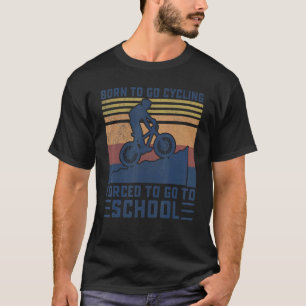 Born To Go Cycling Vintage Biking Boys Girls Kids T-Shirt