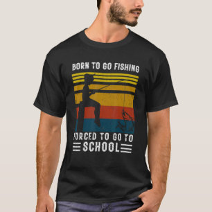 Born To Go Fishing Bass Fish Fisherman Boys Kids T-Shirt
