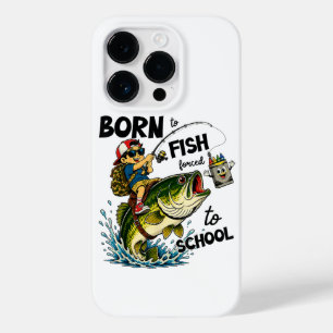 Born to Go Fishing Forced to Go to School Case-Mate iPhone 14 Pro Case