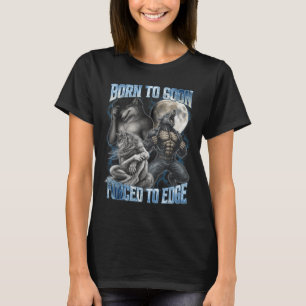 Born To Goon Forced To Edge Funny Alpha Gifts Men T-Shirt