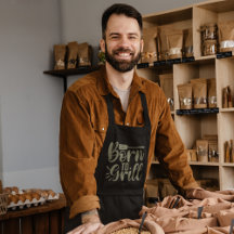 Born To Grill Khaki BBQ Apron