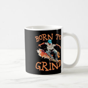 Born To Grind Dynamic Skateboarding Coffee Mug