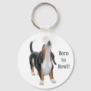 Born to Howl Hound Keychain
