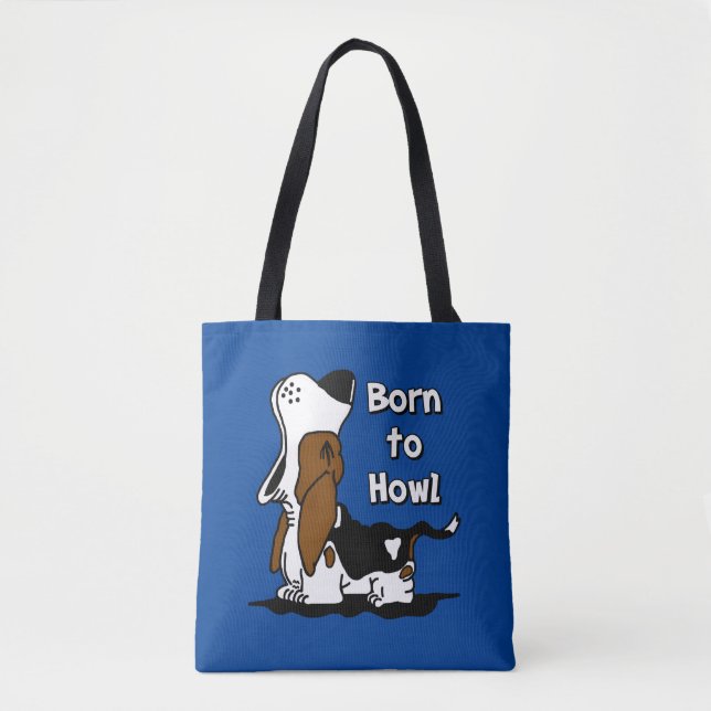 Born To Howl Tote Bag (Front)