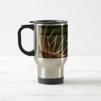 BORN TO HUNT - TRAVEL MUG - DEER ANTLERS