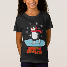 Born To Ice Skate Cute Penguin