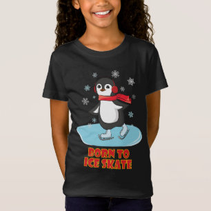 Born To Ice Skate Cute Penguin T-Shirt